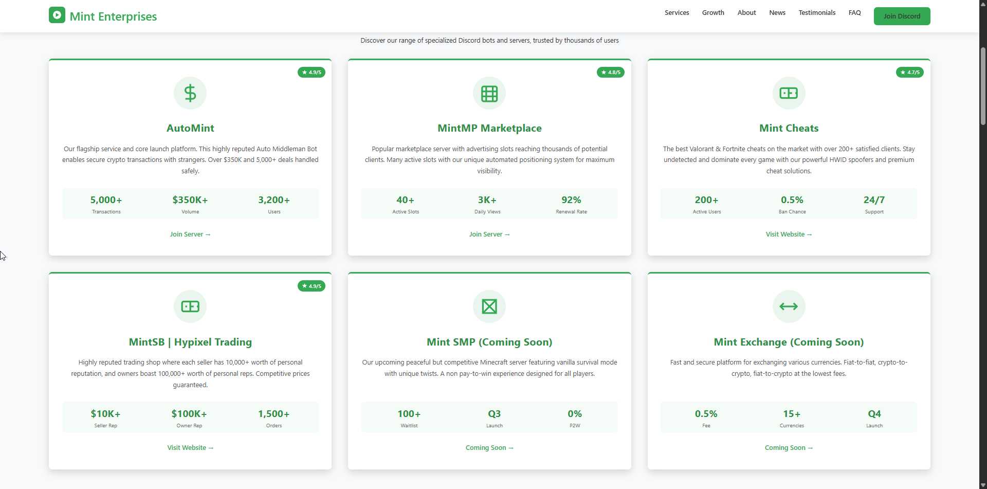 Mint Enterprises Launches New Website